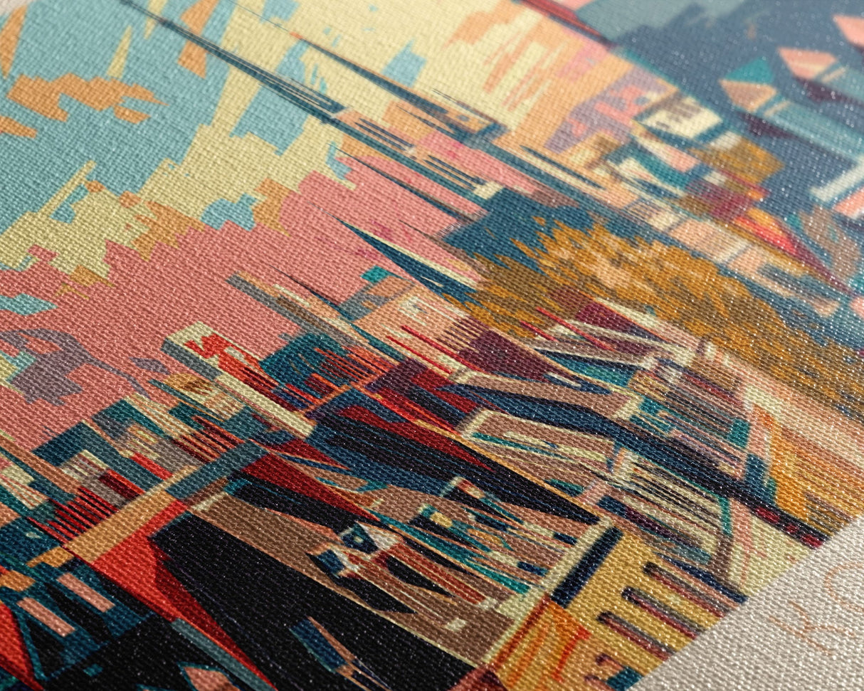 Kortrijk Belgium Travel Print Wall Art, Panoramic City Art, Travel Art, Wall Decor, Vacation Gift, Framed Canvas Print Or Metal Art