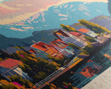 Kristiansand Norway Wall Art, Panoramic Travel Poster, Panoramic Framed Canvas Print, City Wall Art, Wall Hanging Home Decor, Travel Art