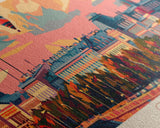 Omsk Russia Wall Art, Panoramic Travel Poster, Panoramic Framed Canvas Print, City Wall Art, Wall Hanging Home Decor, Travel Art