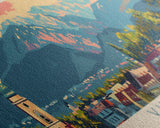 Villach Austria Travel Art, City Art, Framed Canvas Print or Metal Wall Art, Europe Travel Poster, Panoramic Wall Art, Extra Wide Wall Art