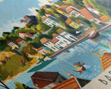 Barreiro Portugal Travel Print Wall Art, Panoramic City Art, Travel Art, Wall Decor, Vacation Gift, Framed Canvas Print Or Metal Art