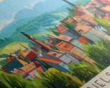 Bielsko Biala Poland Travel Art, City Art, Framed Canvas Print or Metal Wall Art, Europe Travel Poster, Panoramic Wall Art, Extra Wide Wall Art