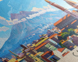 Catania Italy Travel Print Wall Art, Panoramic City Art, Travel Art, Wall Decor, Vacation Gift, Framed Canvas Print Or Metal Art