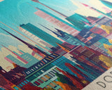 Dortmund Germany Wall Art, Panoramic Travel Poster, Panoramic Framed Canvas Print, City Wall Art, Wall Hanging Home Decor, Travel Art