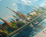 Engels Russia Panoramic Travel Poster, Framed Canvas Print or Metal Wall Art, Travel Art, Home Decor, Panoramic Painting, Midcentury Art