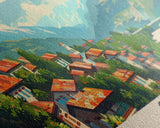 Gori Georgia Travel Print Wall Art, Panoramic City Art, Travel Art, Wall Decor, Vacation Gift, Framed Canvas Print Or Metal Art