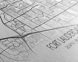 Fort Lauderdale Map, Florida Map, Map Art, Minimalist Art, Wall Art, Canvas Art, Gift For Newlyweds, Boys Room, Billiard Room Décor, Prints