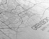 Greensboro City Map, North Carolina Map, Map Art, Minimalist Art, Wall Art, Canvas Art, Cabin Wall Art, Living Room Wall Art, New Home Gift