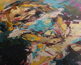 Halloween Ghost Eating Cake, Framed Canvas Print, Wall Art, Spooky Decor, Halloween Decoration, Living Room Art, Unique Gift