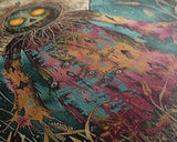 Creepy Moonlit Scarecrow Framed Canvas Print | Halloween Art | Spooky Harvest Artwork | Sinister Scarecrow Art for Home Decor