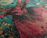 Enchanted Demon Under Full Moon Framed Canvas Print, Halloween Art, Creepy Wall Art, Spooky Home Decor, Art, Haunting Living Room Decor