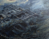 Haunted Victorian Mansion Halloween Art, Spooky House, Haunted Home, Creepy Building, Gothic Decor, Framed Canvas Print