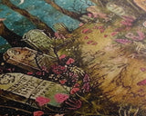 Haunted House in the Woods Framed Canvas Print, Spooky Wall Art, Halloween Haunted Mansion, Gothic Horror Decor, Framed Canvas Print