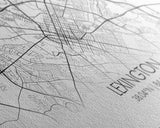 Lexington City Map, Kentucky Map, Map Art, Modern Art, Wall Art, Canvas Art, Dorm Room Decor, Country Wall Art, Housewarming Gift, Prints