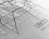 Lubbock City Map, Texas Map, Map Art, Modern Art, Wall Art, Canvas Art, Gift For Women, Living Room Wall Art, Wall Hanging, Texas Wall Art