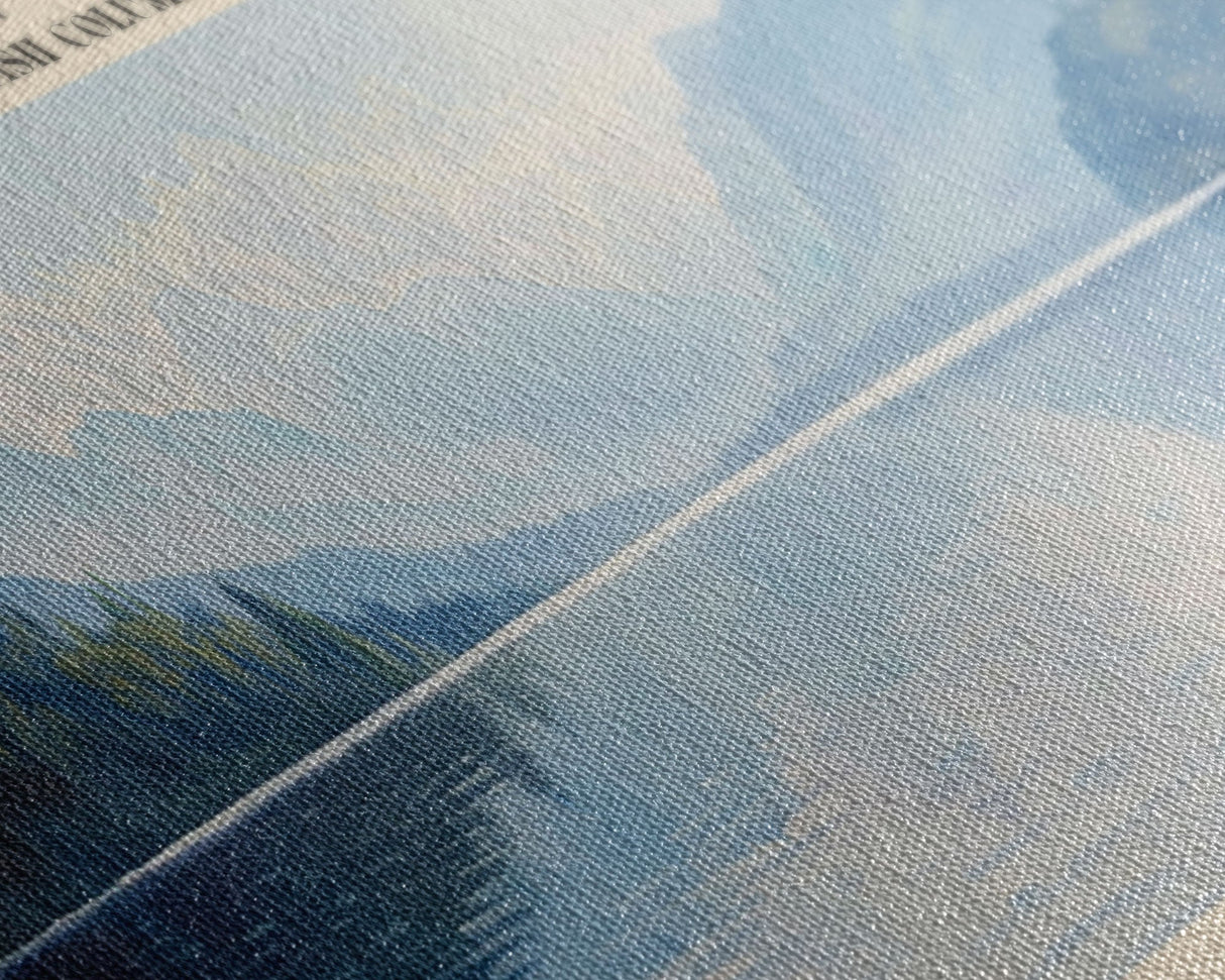 Atlin Lake Panoramic Framed Canvas Print, Lake House Decor, Minimalist Art, Travel Poster, Scenic View, Nature Wall Art