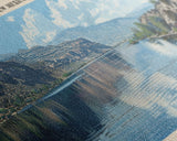 Caballo Lake New Mexico Framed Canvas Print, Lake House Art, Panoramic Wall Art, Travel Poster, Modern Lake Painting, Home Decor