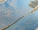 Carter Lake Nebraska Framed Canvas Print, Lake House Art, Panoramic Wall Art, Travel Poster, Modern Lake Painting, Home Decor