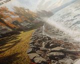 Cayuga Lake New York Framed Canvas Print, Lake House Art, Panoramic Travel Poster, Wide Wall Art, Modern Lake Painting, Home Decor