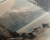 Cedar Lake Framed Canvas Print, Panoramic Lake House Decor, Wide Wall Art, Travel Poster, Rustic Lake Painting, Nature Art