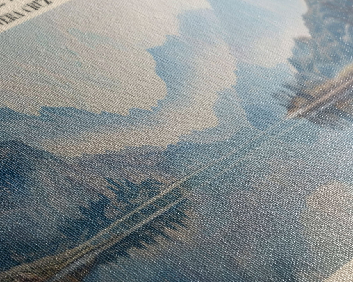 Chila Lagoon Framed Canvas Print, Panoramic Lake House Decor, Wide Wall Art, Travel Poster, Rustic Lake Painting, Home Decor