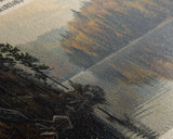 Cormorant Lake Framed Canvas Print, Lake House Decor, Panoramic Wide Art, Travel Poster, Rustic Lake Painting, Home Decor