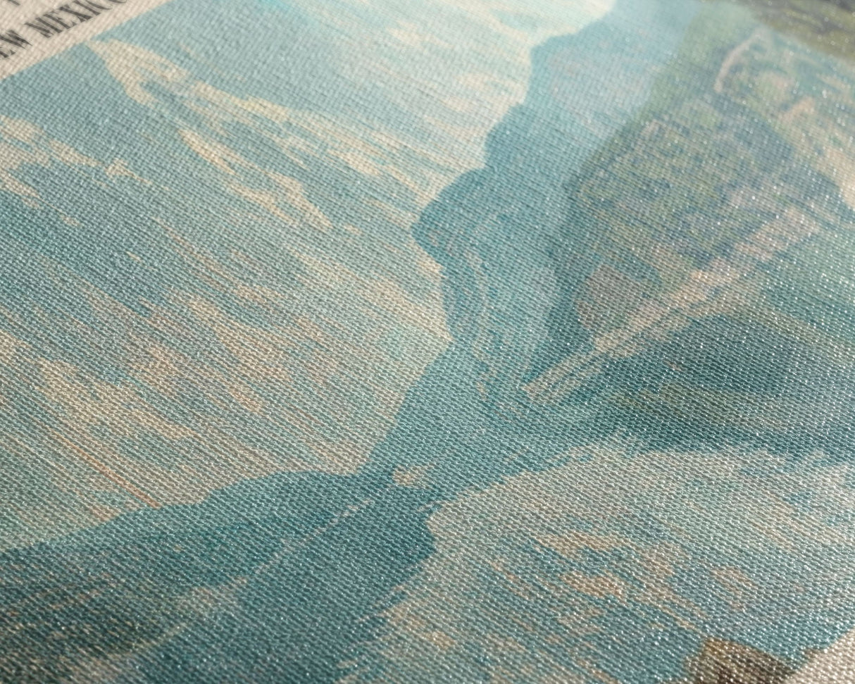 Lake Maloya New Mexico Framed Canvas Print, Lake House Decor, Panoramic Wall Art, Travel Poster, Serene Lake Painting, Contemporary Art