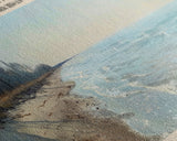 Lake Michigan Framed Canvas Print, Lake House Decor, Panoramic Wall Art, Travel Poster, Beautiful Landscape Painting, Bedroom Decor