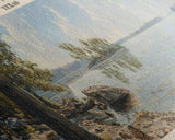 Lake Sam Rayburn, Boho Art, Serene Landscape, Travel Poster Art, Wall Art, Home Decor, Nature Scene, Lake Painting, Minimalist Art, Rustic Art, Travel Print, Framed Canvas Print, Lake House Decor, Panoramic Print