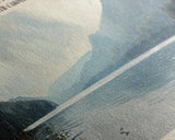 Lake Santeetlah, Boho Art, Serene Landscape, Travel Poster Art, Wall Art, Home Decor, Nature Scene, Lake Painting, Minimalist Art, Modern Art, Travel Print, Framed Canvas Print, Lake House Decor, Panoramic Print