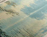 Lake Seminole, Boho Art, Scenic Landscape, Travel Poster Art, Wall Art, Home Decor, Nature Scene, Lake Painting, Minimalist Art, Contemporary Art, Travel Print, Framed Canvas Print, Lake House Decor, Panoramic Print