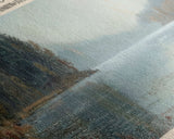 Lake Washington Washington Framed Canvas Print, Lake House Decor, Panoramic Wall Art, Travel Poster, Landscape Painting, Living Room Decor