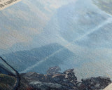 Lake William C Bowen South Carolina Framed Canvas Print, Lake House Decor, Panoramic Wall Art, Travel Poster, Landscape Painting, Bedroom Decor