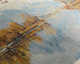 Sevier Lake Utah Panoramic Framed Canvas Print, Lake House Decor, Wall Art, Travel Poster, Tranquil Landscape, Modern Art