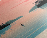 Lake Apopka Florida Framed Canvas Print, Panoramic Art, Midcentury Modern, Pop Art, Living Room Wall Art, Travel Poster, Lake House Decor