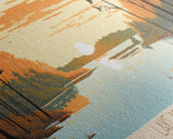 Lake Mattamuskeet North Carolina Framed Canvas Print, Panoramic Wall Art, Midcentury Modern, Pop Art, Bedroom Art, Travel Poster, Lake House Decor