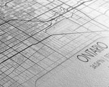 Ontario City Map, California Art, Map Print, Minimalist Wall Art, Wall Art, Canvas Art, Teen Birthday Gift, Trendy Wall Art, Horizontal Art