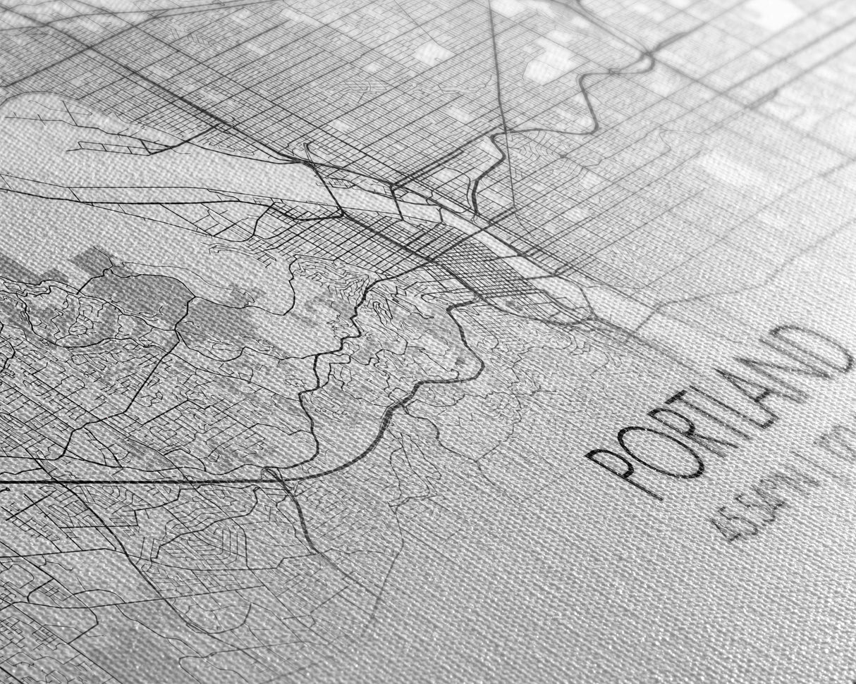 Portland City Map, Oregon Art, Map Print, Minimalist Wall Art, Wall Art, Canvas Art, New Home Gift, Gaming Wall Décor, Man Cave Art, Prints