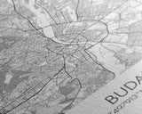 Budapest Street Map, Hungary Map, City Map Art, Modern Art, Wall Art, Canvas Print, Canvas Wall Art, Bedroom Art, New Home Gift, Travel Art