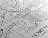 Fort Wayne Street Map, Indiana Map, City Map Art, Minimalist Art, Wall Art, Canvas Print, Office Wall Décor, Gifts For Him, Travel Print