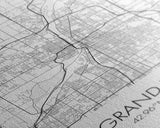 Grand Rapids Street Map, Michigan Map, City Map Art, Minimalist Art, Wall Art, Canvas Print, Black And White, Travel Art, Office Wall Art