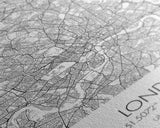 London Street Map, United Kingdom Map, City Map Art, Modern Wall Art, Wall Art, Canvas Print, Travel Art, Home Wall Décor, Bon Voyage Gift