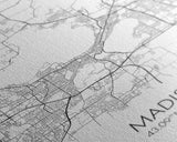 Madison Street Map, Wisconsin Map, City Map Art, Modern Art, Wall Art, Canvas Print, Bedroom Wall Art, Travel Wall Print, Gift For Men