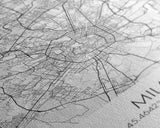 Milan Street Map, Italy Map, City Map Art, Modern Art, Wall Art, Canvas Print, Travel Print, Living Room Wall Art, Gift For Traveler