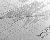 Modesto Street Map, California Map, City Map Art, Modern Art, Wall Art, Canvas Print, Home Décor Wall Art, Friendship Gift, Travel Wall Art