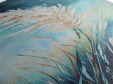 Soft Blue Pampas Grass Canvas Print botanical prints, tall narrow art, wabi sabi art, coastal decor, sage green wall art, modern farmhouse decor, extra wide art, minimalist art, bedroom art