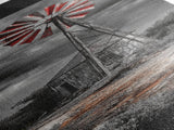 Western Windmill Art, Canvas Print, rustic décor, windmill wall art, farmhouse art, extra wide art, Joshua tree art, southwest wall art
