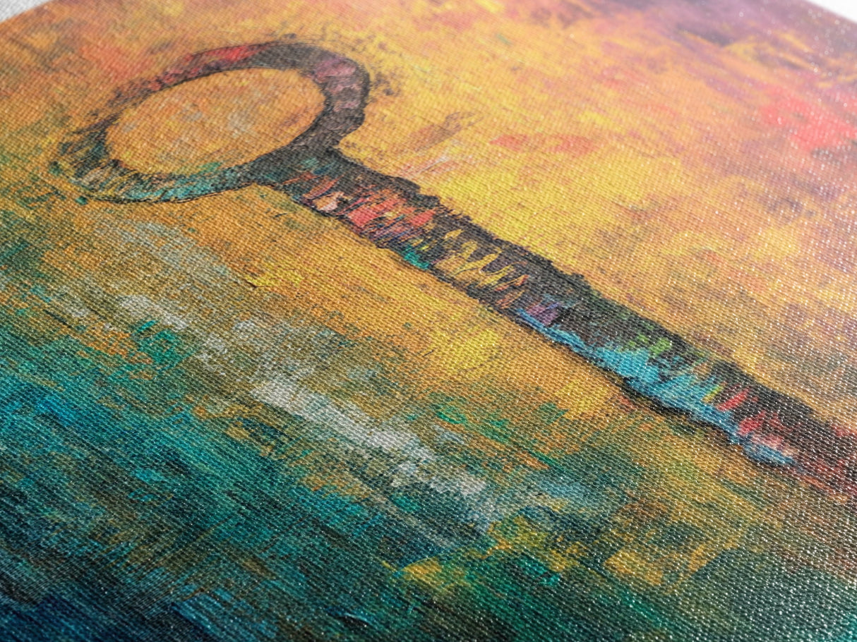 Abstract Key Painting, Bold Colorful Art, Wabi Sabi Wall Art, Southwest Wall Decor, Framed Canvas Print, Gift Idea, Modern Art