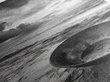 Beach bowl, wabi sabi wall art, coastal decor, moody art, minimalist art, black and white photography, framed canvas print, extra wide art
