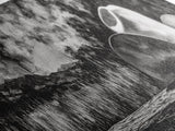 Black and White Art, cowboy hat painting, rustic decor, farmhouse art, extra wide art, panoramic art, framed canvas print, landscape painting